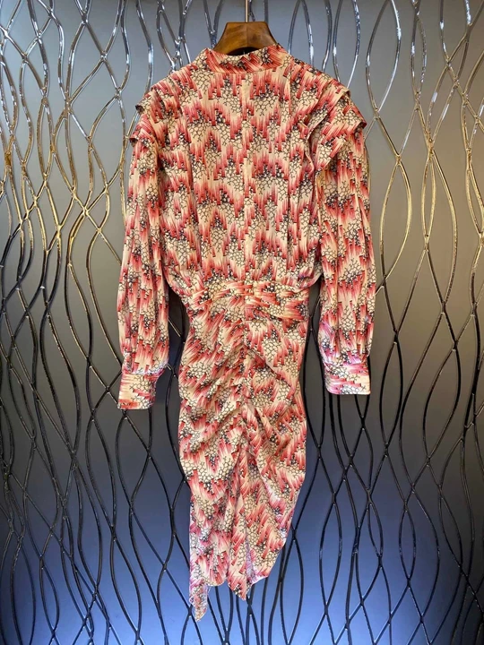 Осеннее сексуальное Клубное платье высокого качества дамское изысканное цветочное Платье С Длинным Рукавом Плиссированное Платье для вечерние женская одежда