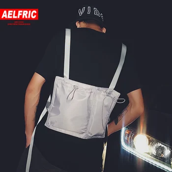 

AELFRIC Tactical Vest Chest Rig Bags 2019 Streetwear Unisex Cool Functional Cross Hip Waist Bag Nylon Male Punk Style Waistcoat