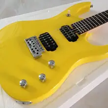 Глянцевый желтый цвет HH звукосниматели гитара тремоло мост болт на электрическая гитара индивидуальные производства принять