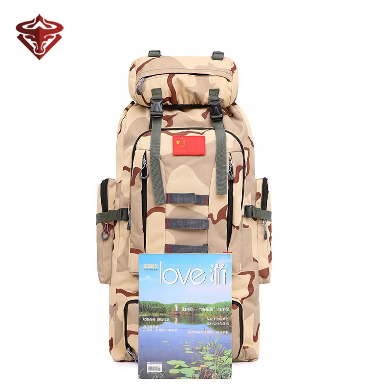 100L Outdoor Climbing Bags Camouflage Military Waterproof Tear-resistant Tactical Backpack Nylon Camping Travel Luggage Rucksack | Спорт и