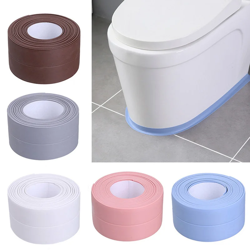 3.2mx3.8cm Self adhesive Sink Stickers Waterproof Mildew-Proof Tape Kitchen Seam Gap Corner Sealing Strip Bathroom Toilet PVC sealing strip tape waterproof tape sealing tape sealing strip