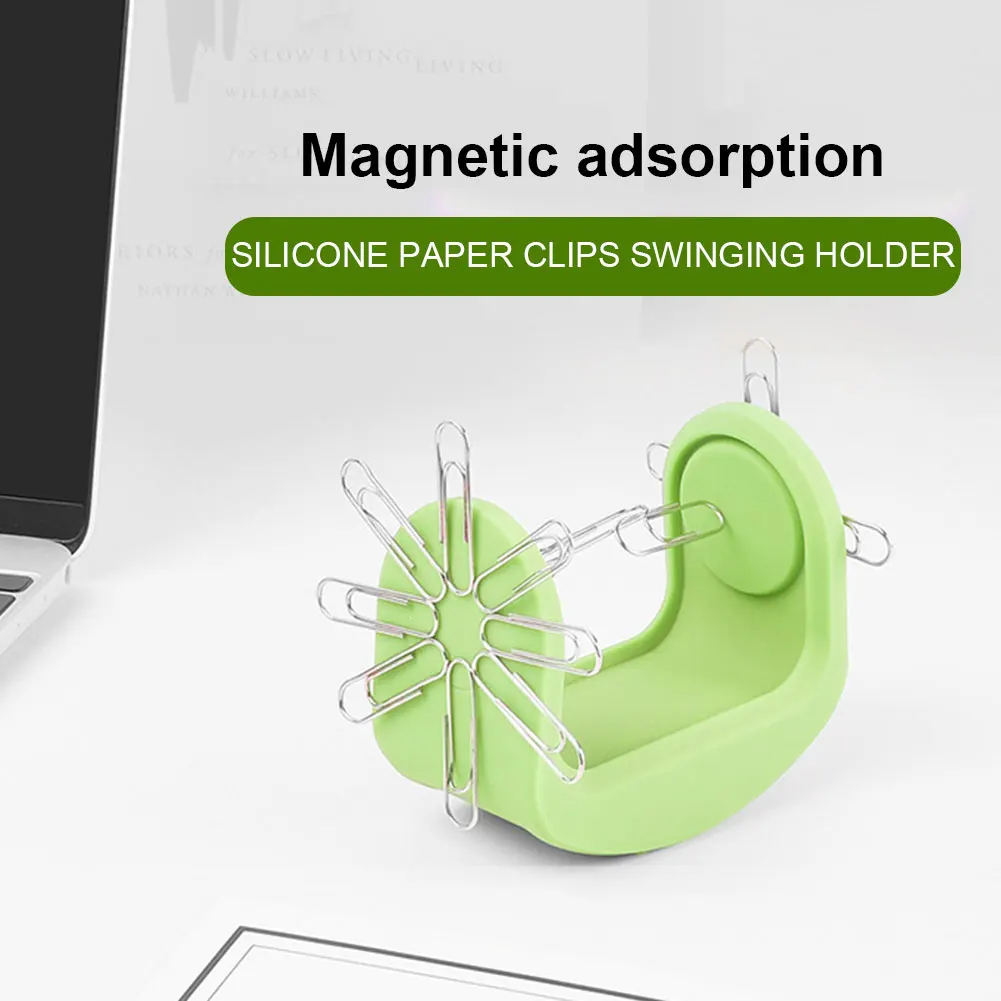 

Decoration Toy Protective Magnetic Absorption Desk Group Silicone Bracket Storage Office Supplies Paper Clip Holder Pin Box