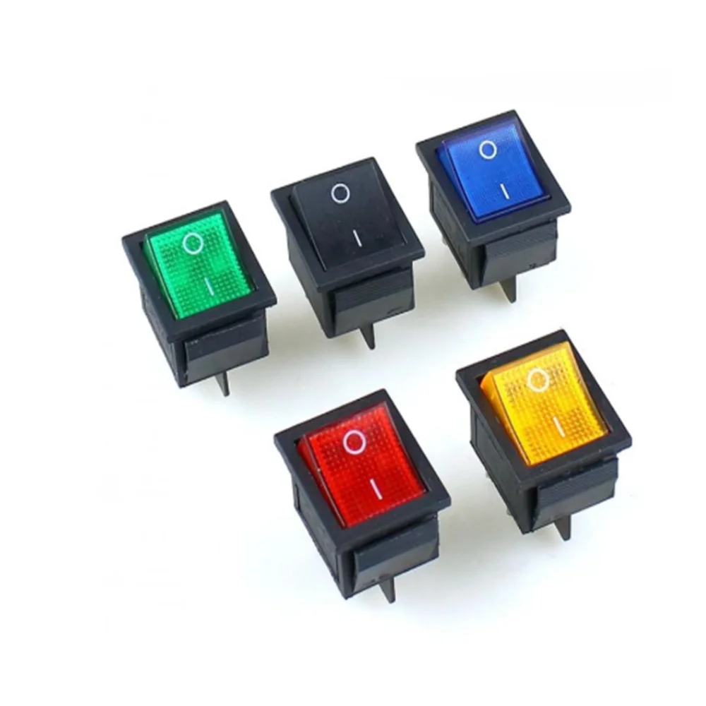 

KCD4 2 Positions 4Pins/ 6 Pins Feets Rocker Switch Power Touch Onoff Switch Ship Type with light 16A 250VAC 20A 125V