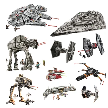 

Star Wars Building Blocks Millennium Falcon Destroyer Bela 10901 Titanium Fighter Bela 10900 Classic bricks Collection Toys