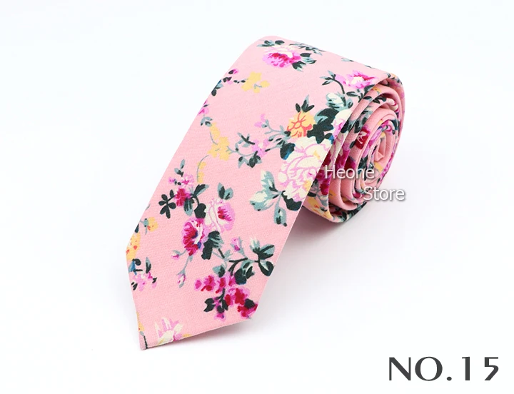 43 Stile 100 % Baumwolle Herren Blumen Krawatten 6 cm schmal schlank dünn lässig Anzug Krawatte für Hochzeit Party Hemd Zubehör Krawatte Geschenk – Detail 16