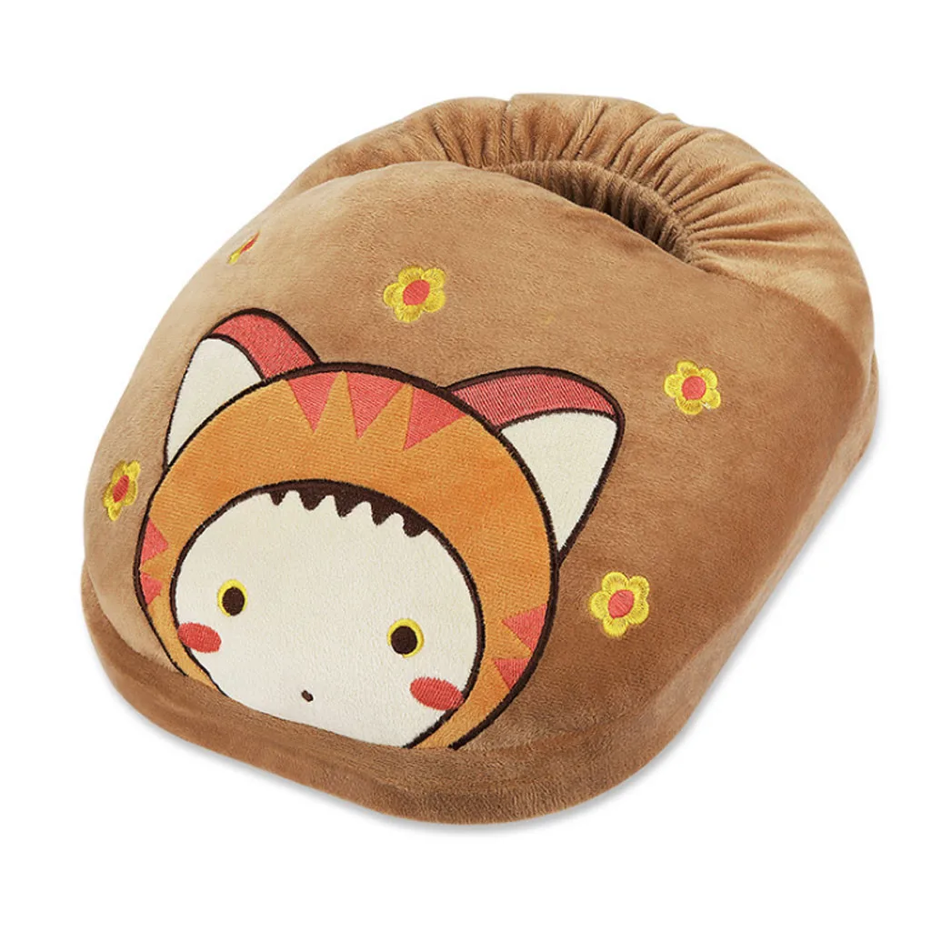 a Теплая обувь с электрическим подогревом для ног; многофункциональные хлопковые тапочки с подогревом; обувь с зарядкой - Цвет: a