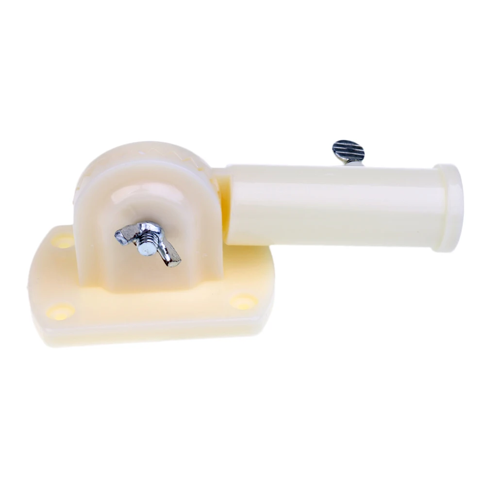 Wall Mount 180° Adjustable Flag Pole Holder Plastic Flags Bracket W/ Screws