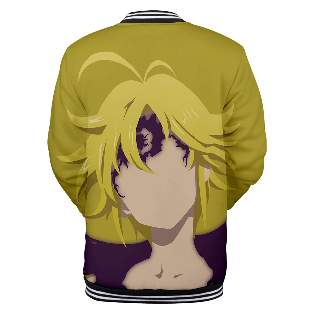 Бейсбольная куртка с 3D принтом meliodas, мужские и женские бейсбольные куртки, Повседневная Хип-Хоп куртка meliodas, осенне-зимняя верхняя одежда для мальчиков и девочек, куртка с 3D рисунком