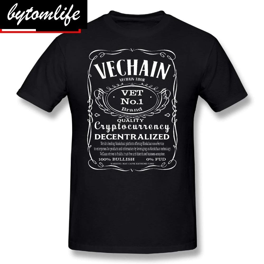 Мужские VeChain Thor ветеринара криптовалюта мужские футболки летняя 100% хлопковая