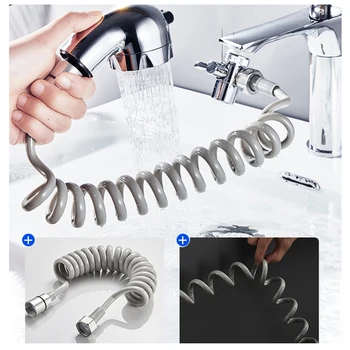 

Water Tap Hose Sprayer Home Faucet Splitter Shower System Sink Universal Easy Install Booster Diverter Bathroom Fixture