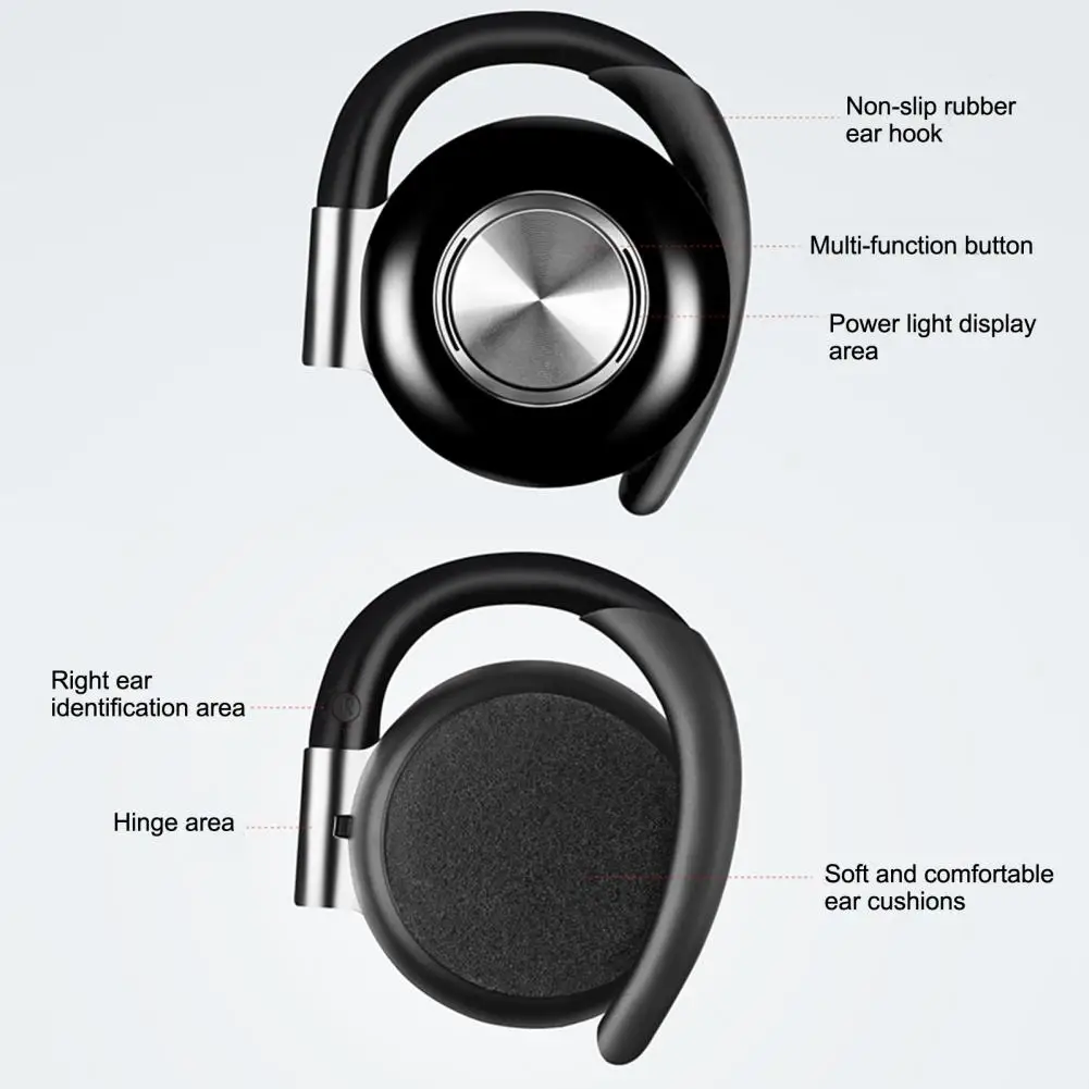 Bluetooth-compatível Fone de Ouvido sem Fio Gancho Estéreo Portátil Baixa Latência Earbud para o Telefone Móvel - Image 6