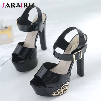 

SARAIRIS Female Sexy High Platform Evening Sandals Elegant Peep Toe Sandals Women Summer Fashion High Heels Party Shoes Woman