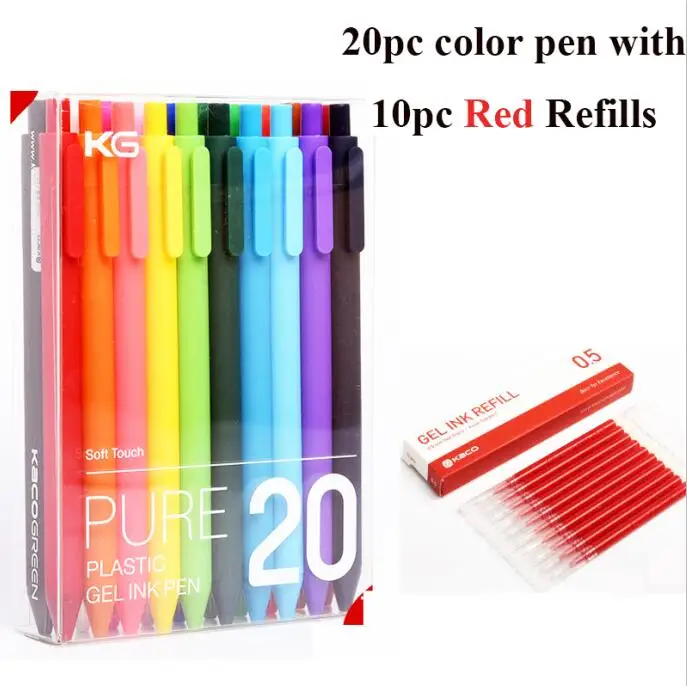 20pen And 10 refills 20 шт./компл. крепление для спортивной камеры Xiao mi jia KACO Цвет Фул mi знак ручка Пластик записи Длина 400 м 0,5 мм Цвет чернила ручка+ 10 шт. 0,5 мм KACO пополнения чернил - Цвет: 20pen And 10 refills