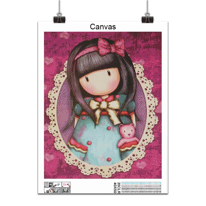 5D DIY Diamond Painting Kit Paint Cartoon Girl princess Picture Home Decor Full Square&Round embroidery mosaic Cross stitch Gift diamond painting diamond painting accessories diamond painting accessory box