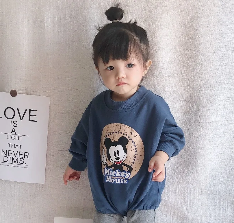 A Newborn Baby Girl Clothes Disney Baby Rompers Cartoon Children Clothing Long Sleeves Bebe Infant Jumpsuit Mickey Boys Romper - Цвет: A