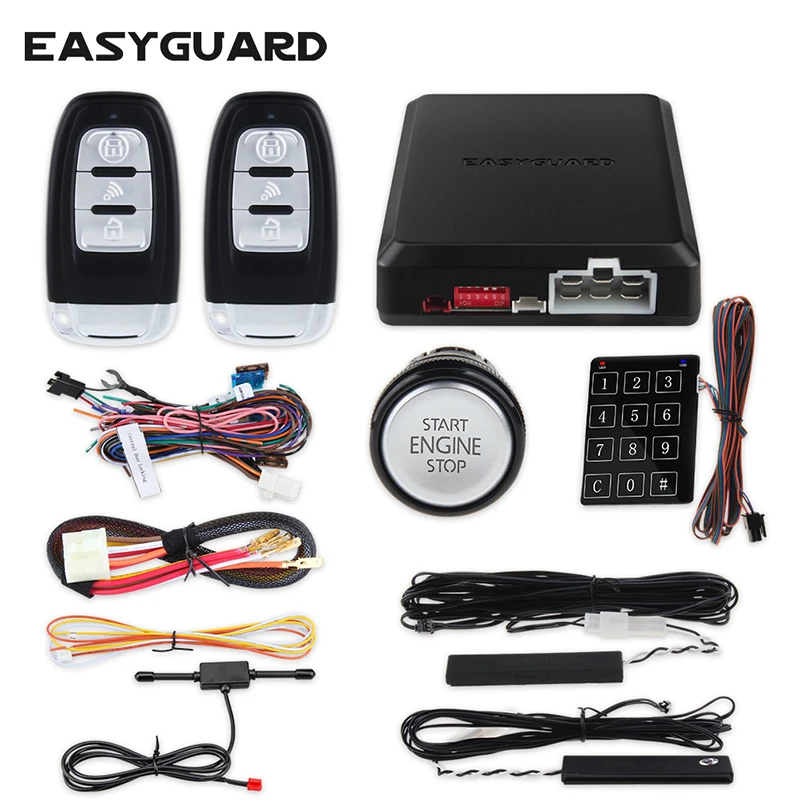 EASYGUARD PKE пассивная бесключевая система автомобильной сигнализации умный ключ