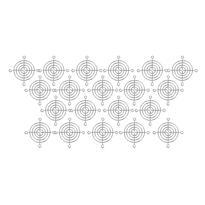 

20pcs Silver Tone Metal Grill Protector Finger Guard for 60mm Case Fan