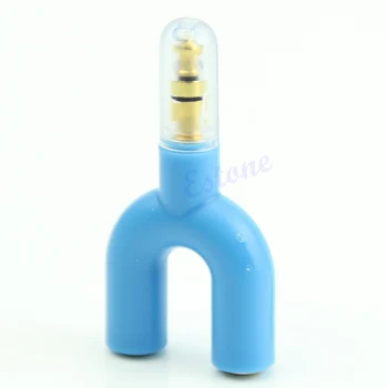 

3.5mm U Shape Male To 2 Female Stereo Audio Headphone Earphone Splitter Adapter 87HA