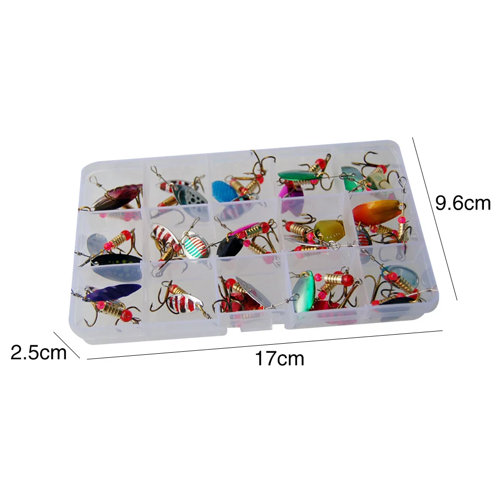 30pcs Reusable Swimming Spoon Attractive Tackle Life Like Metal Easy Apply Spinner Portable Colorful Fake Fishing Lures