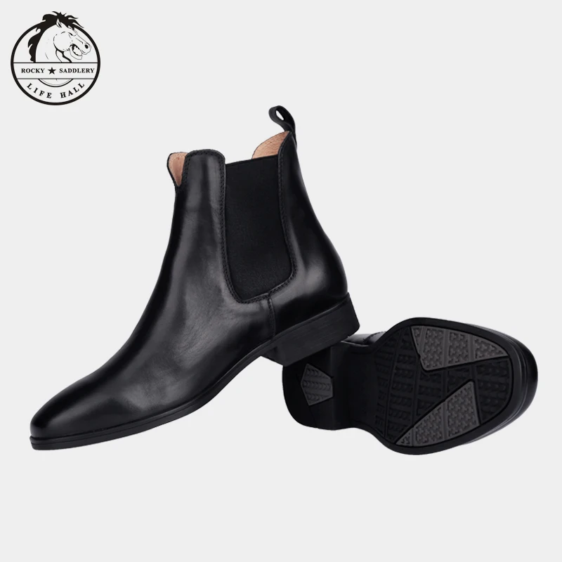 Cavassion  Cowhide Riding Boots  when rider ride horse  Equestrian equipments  Chelsea shoes real cowhide leather ancle boots 2