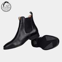 Cavassion  Cowhide Riding Boots  when rider ride horse  Equestrian equipments  Chelsea shoes real cowhide leather ancle boots 2