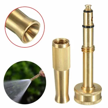 

1pc High Pressure Hose Spray Nozzle Adjustable Brass Spray Head Water Hose Nozzle Sprayer for Car Wash Watering Flower