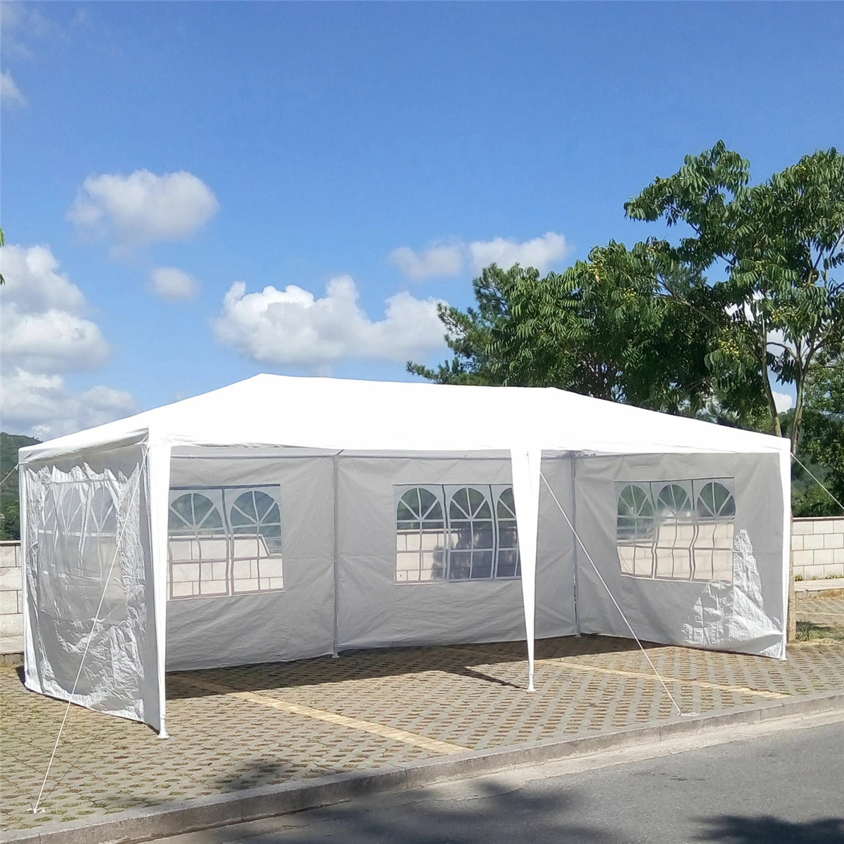 Ткань Оксфорд вечерние палатки стеновые стороны водонепроницаемый сад патио открытый навес 3x6 м солнце стены навес от солнца укрытие брезент боковины солнцезащитный козырек