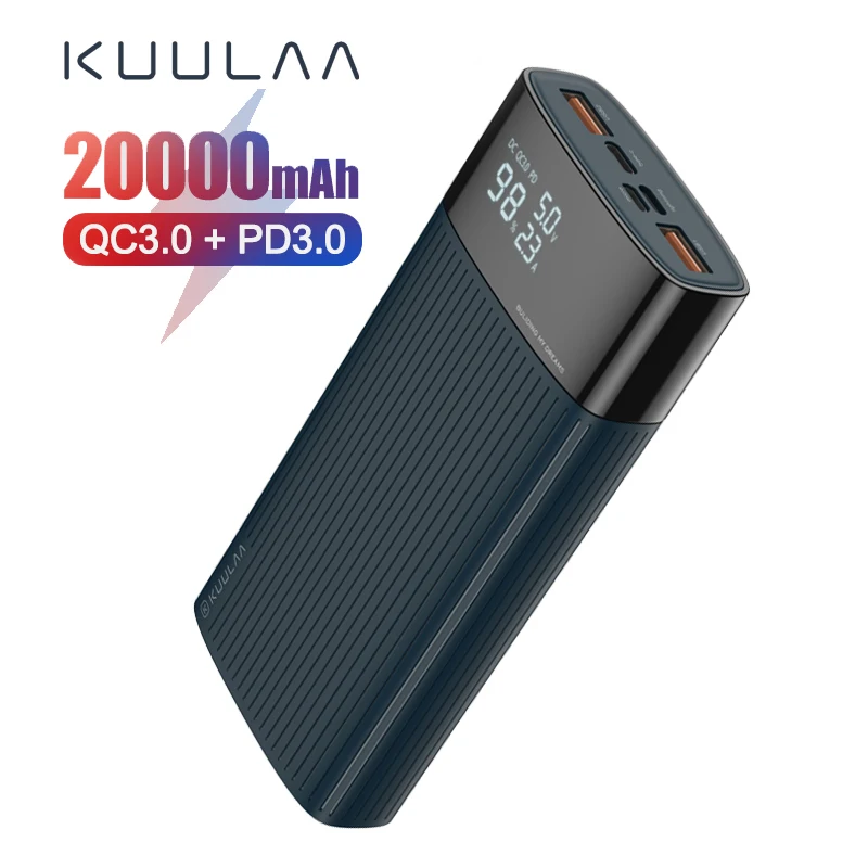 KUULAA 20000mAh PowerBank QC PD 3.0 PoverBank Fast Charging Power Bank 20000 mAh USB External Battery Charger For Xiaomi Mi afbeelding