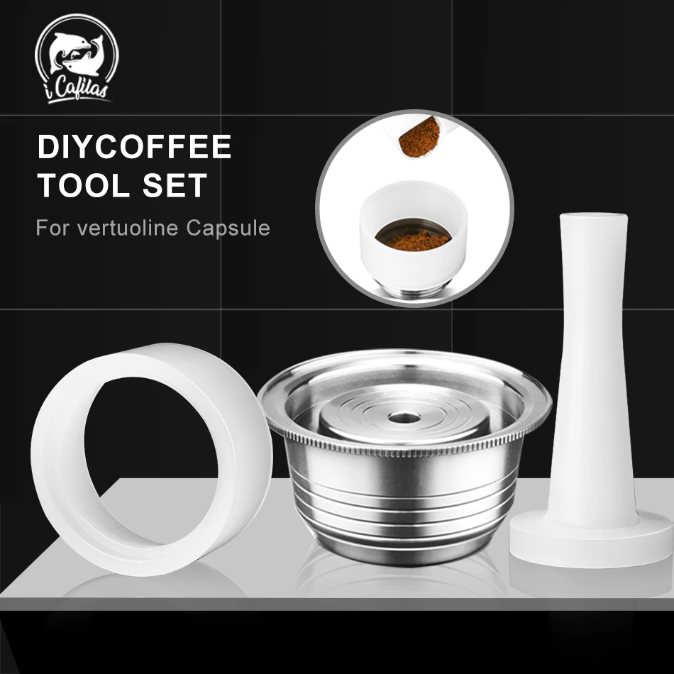 ICafilas Vip Link многоразовый стальной фильтр для кофейных капсул Nespresso Vertuo G1/G2|Фильтры