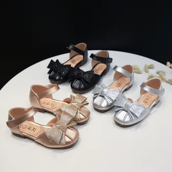 

Children Kids Baby Girls Solid Bling Bowknot Dance Princess Sandals Casual Shoes kids shoes детская обувь обувь детская #E30