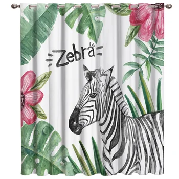 

Creative Watercolor Zebra Room Curtains Large Window Window Blinds Bedroom Drapes Decor Kids Window Treatment Ideas Window Treat