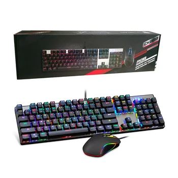 

Ck888 Gaming Mechanical Keyboard Mouse Usb Wired Mechanical Keyboard Mouse Set With Rgb Led Backlight Adjustable Dpi Gaming Part