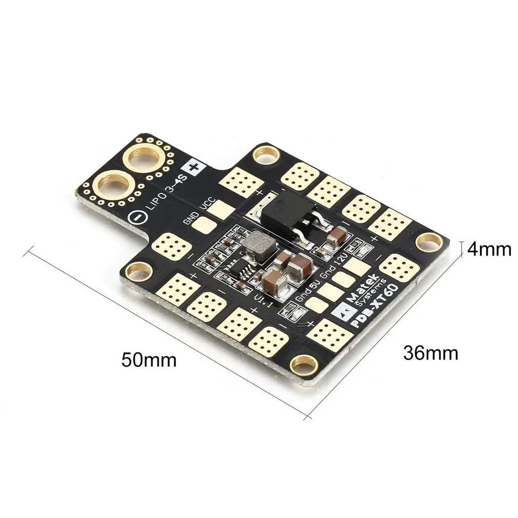 PDB XT60 Дрон Lipo 3 4S распределительная плата питания с W/ BEC 5V 2A 12V 0.5A для RC FPV