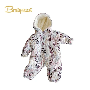 

Baby Boys Girls Romper Winter Costume New Born Baby Jumpsuits Plush Lining Warm Long Sleeve Toddler Onesie Baby Winter Clothes