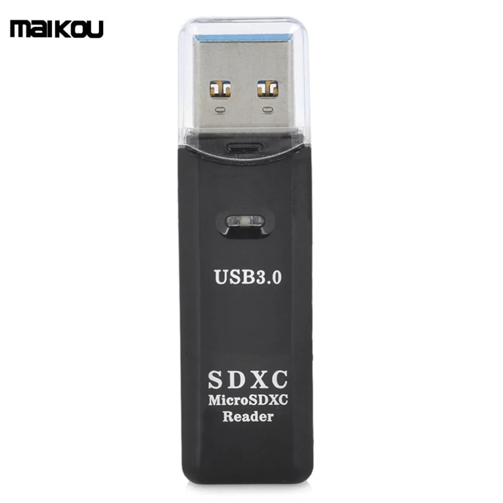 Maikou USB 3,0 считыватель карт памяти с 2 слотами 5 Гбит/с Супер Скоростной кардридер с крышкой для SDXC SD TF Micro SD карты