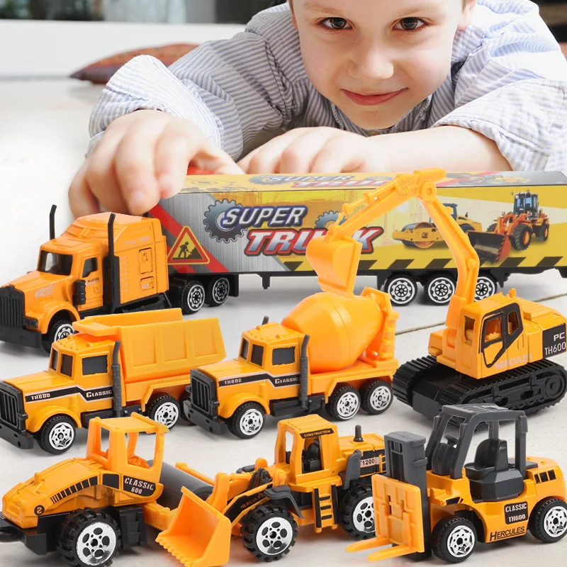 

Children's Toy Vehicle Model/Alloy Engineering Vehicle Set Simulation Engineering Series Toy Boy Gift for Mixer Vehicle