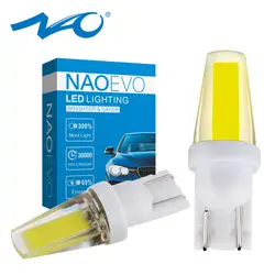 NAO T10 W5W светодиодный Авто 12V внутренний свет 1W 194 светодиодный светильник 350LM 168 автомобильный Стайлинг для купольного индикатора номерного