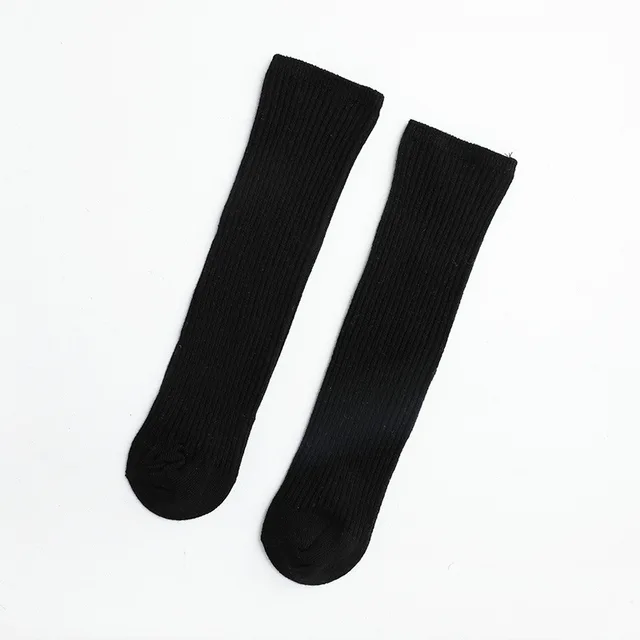 Baby Girls Knee High Socks Long Kids Soft Cotton Lace Stuff Princess Children Sock Ruffle 0-8 Years Leg Warmers Cute Girl Socks Black