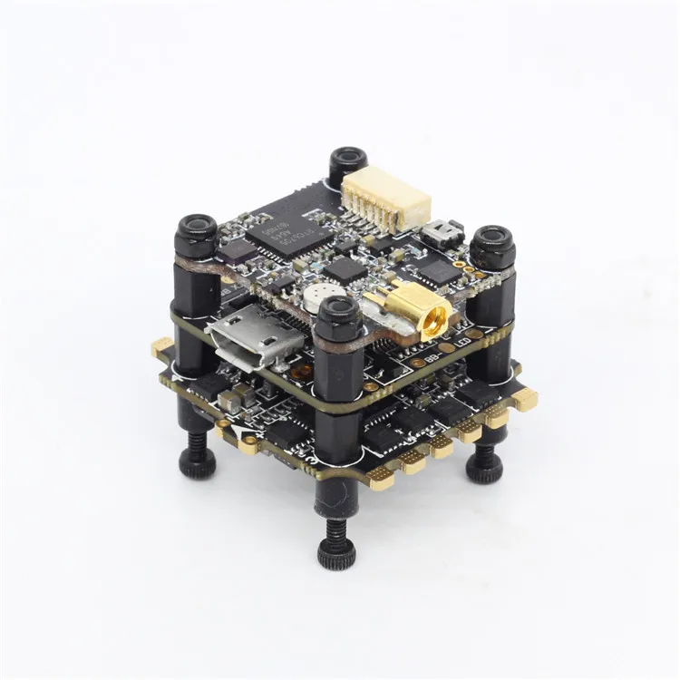 Черный HGLRC XJB F428-Forward VTX Mini Stack Omnibus F4 Контроллер полета 2-4S 28A BlHeli_S ESC 350 мВт видео передатчик - Цвет: Черный