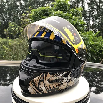 

2019 Best Sale Double Lens Racing Motocross Flip Up Motorcycle Helmet With Inner Sun Visor Dual Visor Helmet In Winter Season