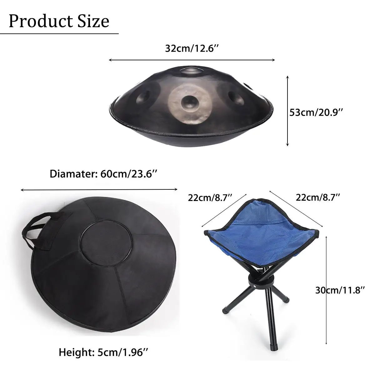 A/C/D/G/F Мелодия Handpan ручной работы производительность Музыкальный барабан HandPan углеродистая сталь антикварные Ударные музыкальные инструменты набор подарков