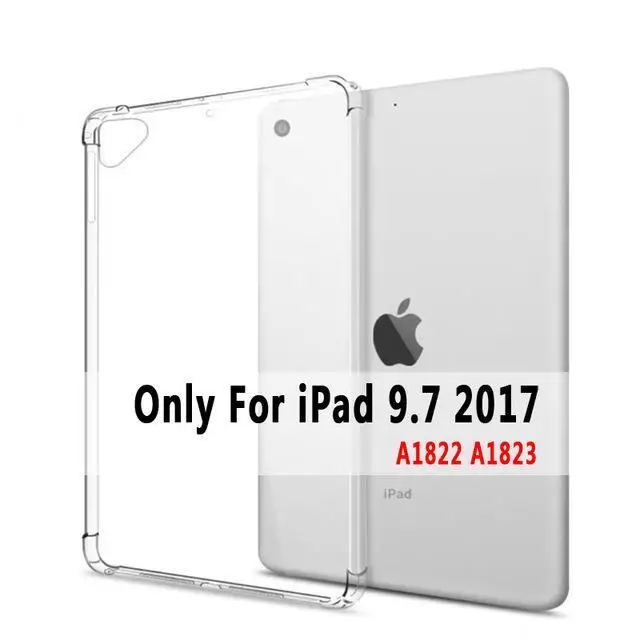 Прозрачный прямая сопротивление силиконовый чехол для Apple iPad 2/3/4 9,7 Air 1 2 5 6 iPad Pro 9,7 11 10,5 12,9 мини-платье на возраст 2, 3, 4, 5, 10,2 чехол - Цвет: For iPad 9.7 2017