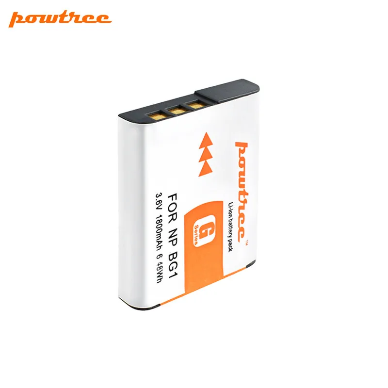 POWTREE Батарея 3,6 V 1800 мА/ч, NP-BG1 NP BG1 NPBG1 цифровая фотокамера Batteria для sony детали sony Cyber-shot DSC-H3 DSC-H7 DSC-H9