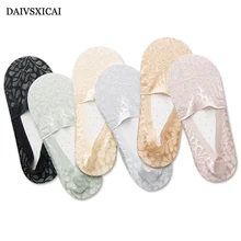 3 пара/лот = 6 штук, летние женские модные кружевные носки, силиконовые Нескользящие невидимые женские короткие носки