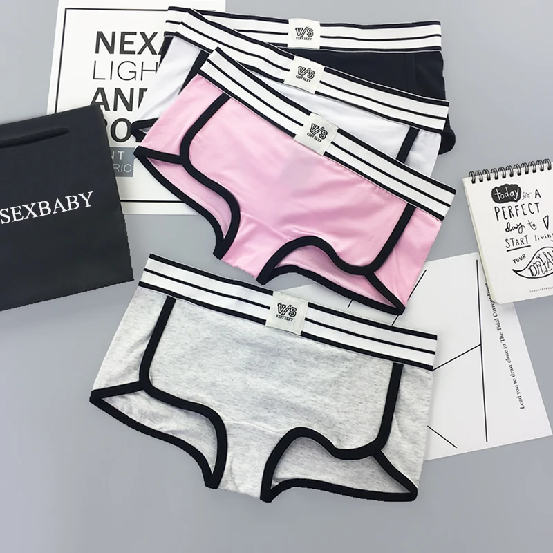Autumn winter new cotton letter lady anti-light angle pants underwear daily Sexy Low Waist Sexy briefs Lingerie