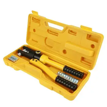 

10 Ton Hydraulic Wire Battery Cable Lug Terminal Crimper Crimping Tool & 7 Dies