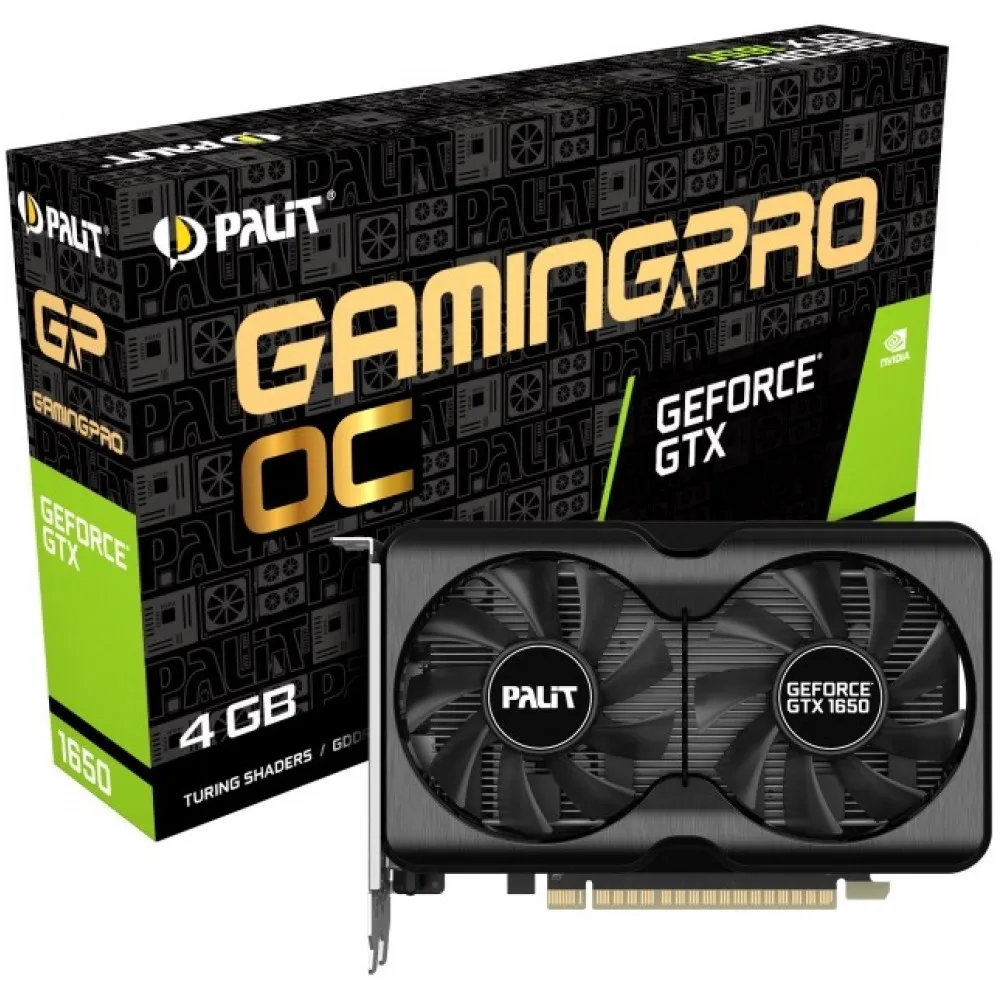 Видеокарта PALIT PCIE16 GeForce GTX 1650 GP 4G 4GB 1590 МГц 12 Gbps 128 бит GDDR6 NE6165001BG1-1175A | Компьютеры и