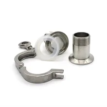 

1/4“ 3/8” 1/2" 3/4" 1” 1-1/4” 2” Tri Clamp Cover Thread Ferrule Adapter Stainless Steel SS304 with Sillicon Gasket Pipe Fitting