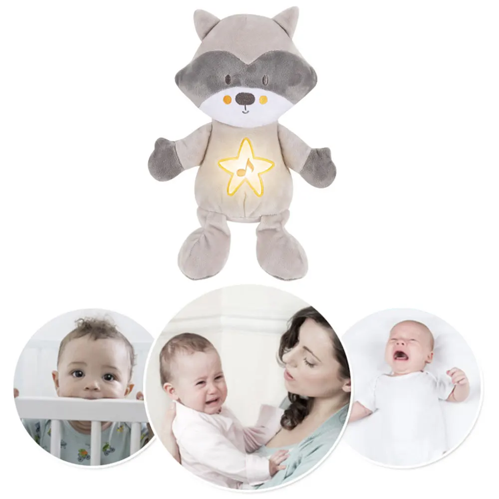 Brinquedo de Pelúcia Presente com Luz da Noite Calmantes para Viagem Bebê Dormindo Soother Máquinas Infantil Sons Transporte Dormir Som 9 Brinquedos e hobbies