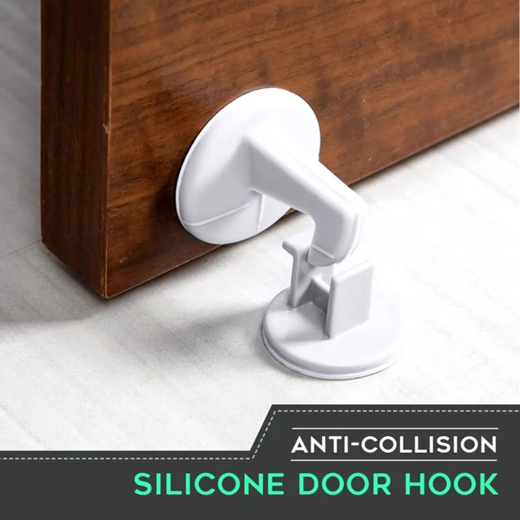 2PCS Home Door Lock Protective Pad Silicone Door Handle Anti-Collision Stickers Doorknob Back Wall Protector Savior Crash Pad